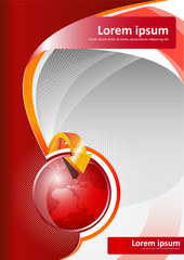 Vector red brochure background