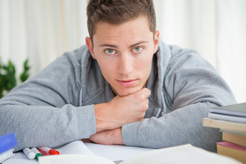 Fototapeta premium Portrait of a student resting