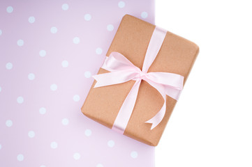 gift tied with a ribbon