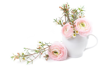 Bouquet of pink ranunculus