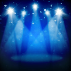 Illustration of Stage Spotlight with rays