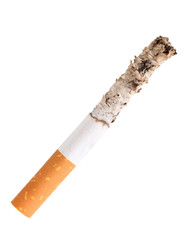 Cigarette butt with ash