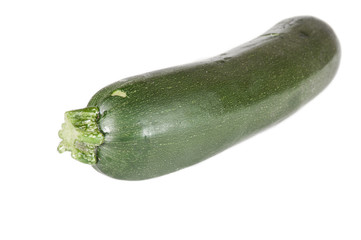 Zucchini on white background