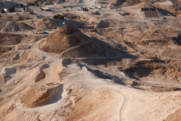 Roman siege ramp at Masada fortress, Israel