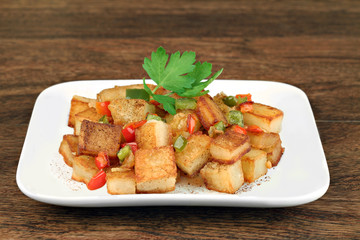 Healthy home fried potatoes