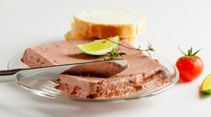 Liver pate and slices of   bread