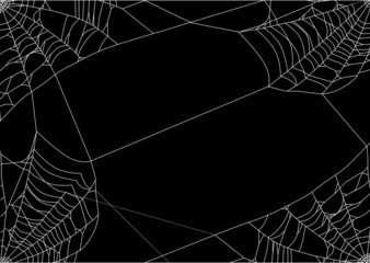 spider web four corners on black