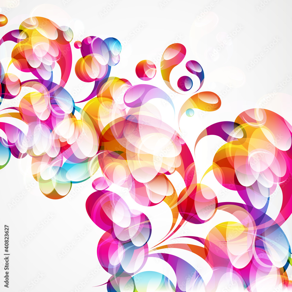 Poster abstract colorful arc-drop background.