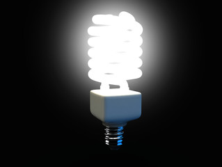 a compact fluorescent light bulb low energy