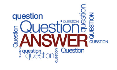 Question answer tag cloud illustration