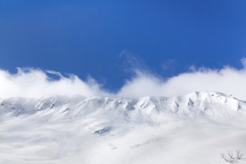 Beautiful panorama of snowy peaks