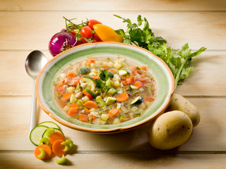 soup vegetable with ingredients
