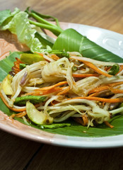 vegetarian thai food : vegetarian papaya salad