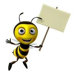 Abwaschbare Fototapete Süße Monster Biene