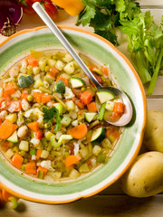 soup vegetable with ingredients