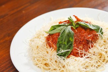 Pasta with meat sauce