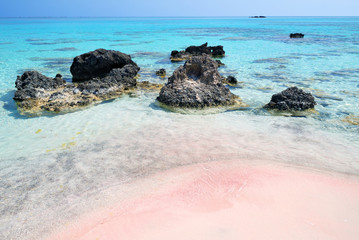 Pink Sand Beach Sea - 40830250