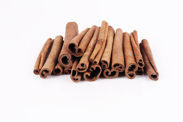 Cinnamon sticks, isolated on white background