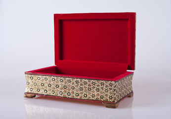 Small opened jewelry box