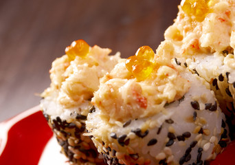 Japanese sushi  traditional japanese food.