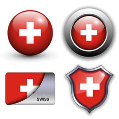 Fototapeta premium Swiss icons
