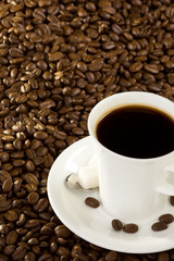 cup of coffee at beans