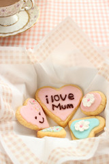 Fototapeta na wymiar Mothers day cookies