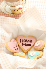Fototapeta na wymiar Mothers day cookies