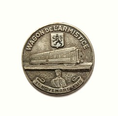 Médaille wagon de l'armistice 14 18