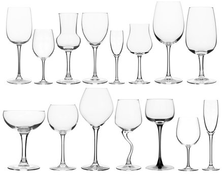 collage of various wine glasses