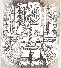Grunge inca icon. Vector illustration - 40843885