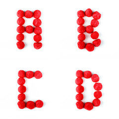 BUCHSTABEN aus Fruchtgummi
