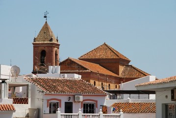 Church and townhouses, Torrox, Spain © Arena Photo UK