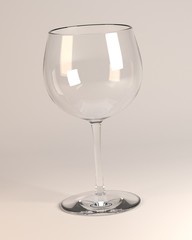 3d render of empty glass