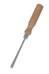 3d render of wood chisel