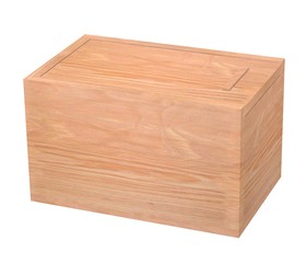 3d render of wooden box