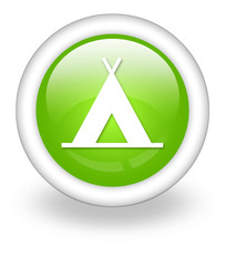 Light Green Icon "Camping Symbol"