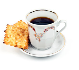 cup of coffee and biscuits