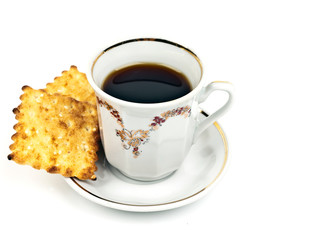 cup of coffee and biscuits