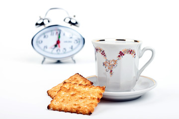 cup of coffee and watch close-up