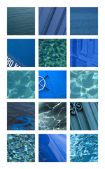 Texture, matière, fond, bleu, uni, couleur, coloré, azur