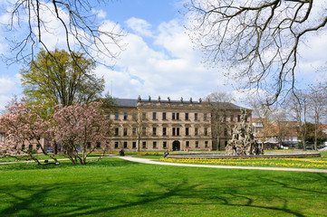 Schloss garten in Spring in Erlangen, Germany