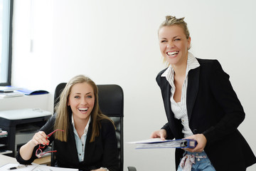 Smile after work in the office