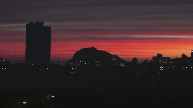 Cityscape profile Sunset