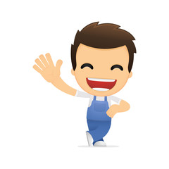 funny cartoon mechanic