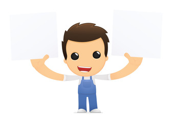 funny cartoon mechanic