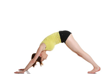 Young woman doing yoga