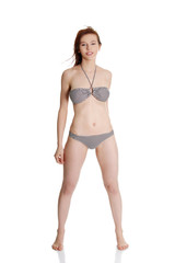 Naklejka premium Beauty summer woman in bikini