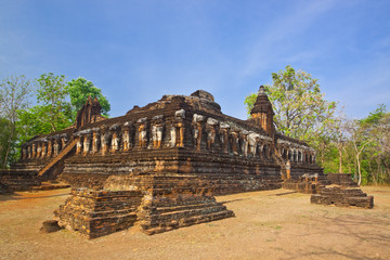 Ancient pagoda at Kam Pang Pech historical park,Thailand