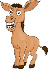 Smiling donkey cartoon